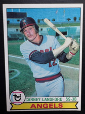 Carney Lansford Rookie #212 1979 Topps California Angels Baseball Card MLB EX. rookie card picture