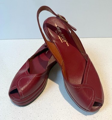 RE-MIX Veranda, Retro 40s Wedge Sandal, Women's 6M, Swing Rockabilly MINT! CUTE!