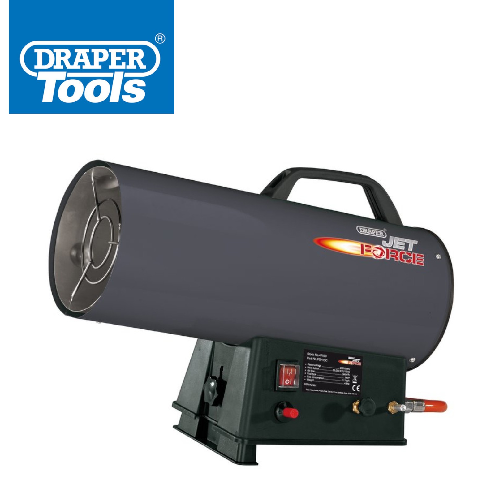 Draper 47100 Jet Force Jet Force Propane Space Heater, 50,000 BTU/15 kW - Image 2