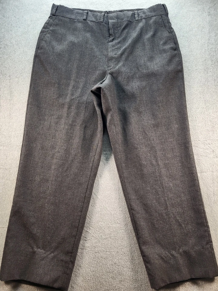 Vintage A Jaymar Slack Calças de Lã Cinza Anos 80 Anos 70 Talon Zíper 36x27 Bainha de 3 Polegadas - Imagem 2 de 4