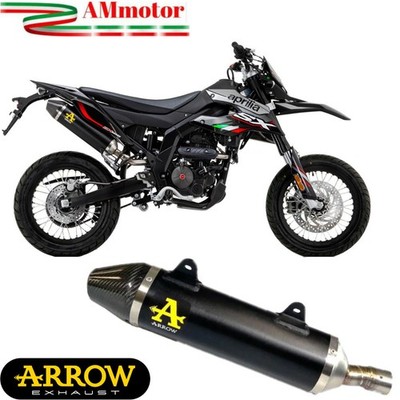 Auspuff Motorrad Arrow Aprilia SX 125 2019 Endtopf Thunder Dark Endcap Carbon