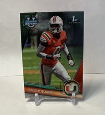 James Williams 2023 1st Bowman Chrome U Base #65 Miami Hurricanes