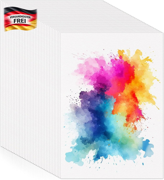 Aquarellpapier Zeichenblock 60 Blatt 300G/㎡ FüR Hobby, Malen, Basteln, Diy-image