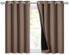 NICETOWN Bedroom Full Blackout Curtain 52"W x 45"L Pack of 1 , Cappuccino