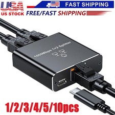 RJ45 Gigabit Ethernet Splitter 1000Mbps LAN Network Internet 1 to 2 Adapter lot