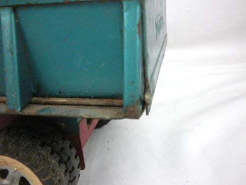 Dumper acciaio pressato rosso e blu Tonka 1961 vintage 13,5" - Foto 3 di 11