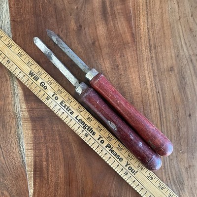 Vintage Set of 2 Craftsman Lathe Chisels Woodworking