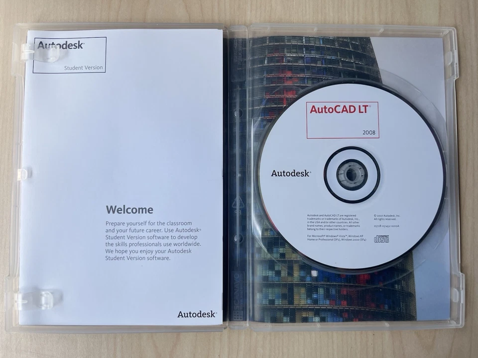 Autodesk AutoCAD LT 2008 Student | Original Disc & Box | No License/Activation - Image 2 of 4