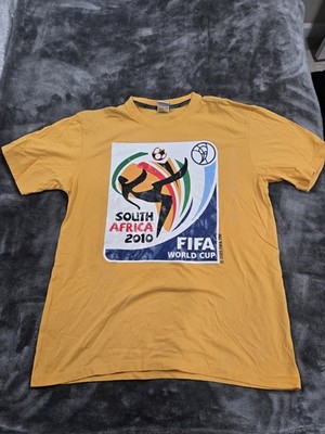 Licensed FIFA World Cup South Africa 2010 Graphic T-shirt Yellow Men's Size M