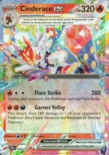 Cinderace ex Holofoil Stellar Crown - 028/142 Pokemon Card NM