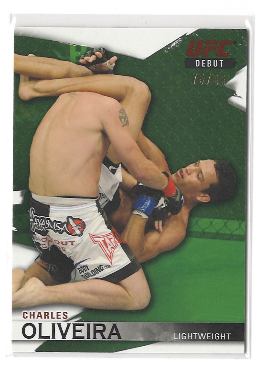 2010 Topps UFC Knockout Charles Oliveira Green Parallel RC 75/88
