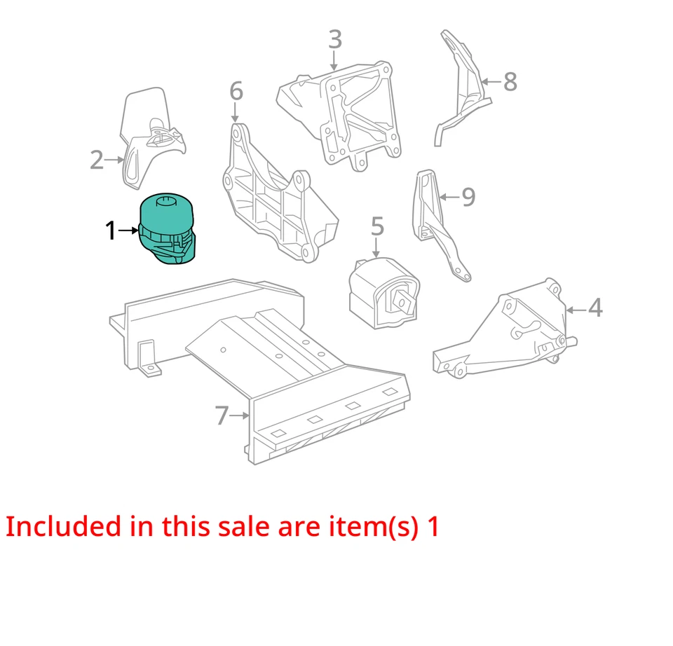 GENUINO MERCEDES 231240101764 Montaje Motor Mercedes-Benz SL550 Foto 2 de 3