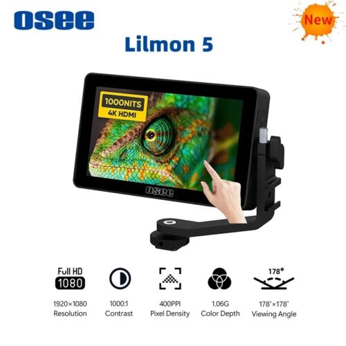 OSEE Lilmon 5 5.5 inch 1920x1080 4K HDMI 1000nits Touch Screen On-Camera Monitor - Picture 1 of 11