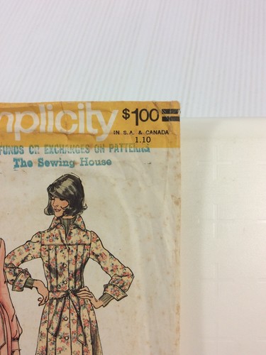 1973 Simplicity 5909 Vintage Sewing Pattern Women's Dress In Two Lengths Size 10 - Picture 4 of 9