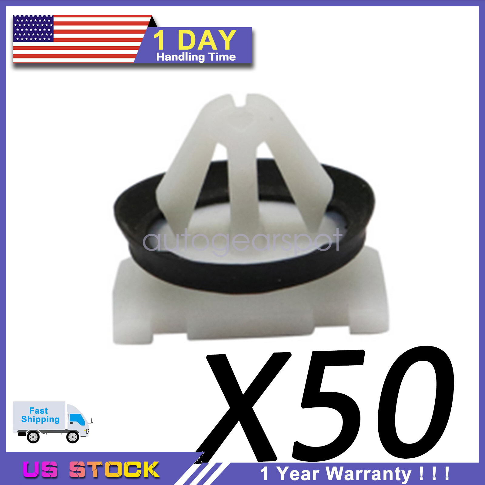 50PCS Buick Chevrolet Rocker Panel Moulding Clips Trim Mounting Screws