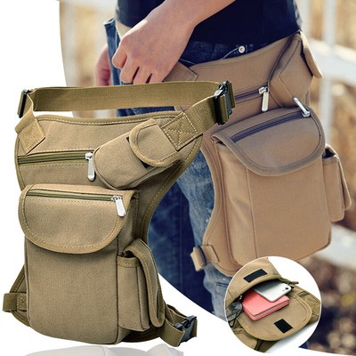 Men/'s Canva Travel Motorcycle Riding Bum Bag Waist Pack Thigh Drop Leg Straps IT