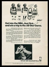 1971 NBA Official basketball shoes 3 styles photo vintage print ad