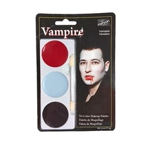 Mehron, Vampire, Cream Makeup, Tri-Color Palette, 3 Colors Halloween NEW