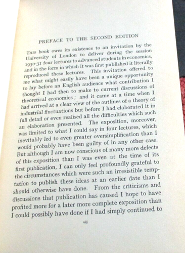 Prices and Production by Friedrich A. Hayek 1960 Printing HC w/dj, with card - Picture 9 of 11