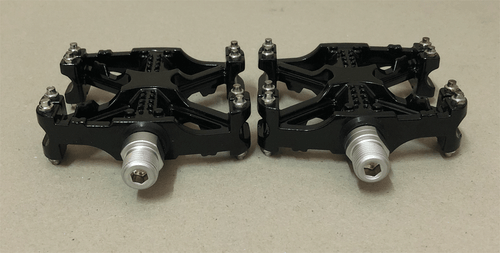 Vintage Old School GT MTB / BMX Bicycle Alloy Pedals 9/16 Flat-Platform BLACK - Picture 6 of 6