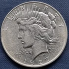 1927 D Peace Dollar $1 Silver High Grade AU #84209