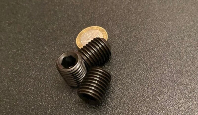 Metric Alloy Steel Set Screws, Cup Point, M16 x 2 x 20mm Length, 10 Pieces