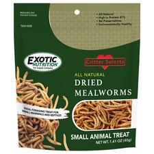 Dried Mealworms Treat 1.41 oz. - High Protein - Sugar Glider, Chicken, Wild Bird