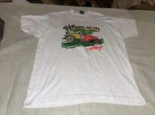 Screen Stars EXPERi-METAL...YESTERDAys  ROADSTER TODAY Mens Xxl White Euc USA