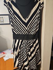 Guess Black And White Stripe Dress Medium