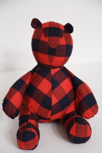 buffalo plaid teddy bear