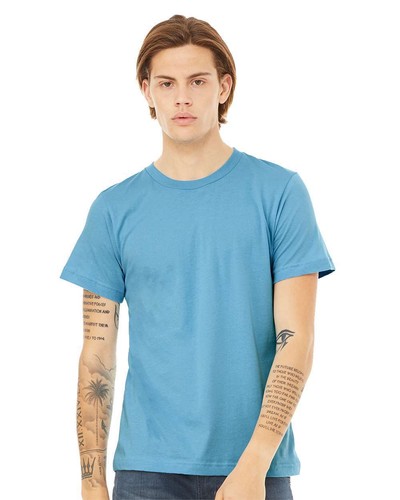T-shirt unisex Jersey BELLA + TELA 3001-2 vestibilità al dettaglio semplice base cotone bianca - Foto 4 di 40