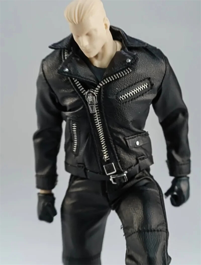 1/12 Scale Male Terminator Punk Motorcycle Coat Pants Set for 6
