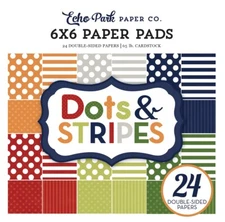 Echo Park DOTS & STRIPES Little Boy 6x6 Cardstock Paper Pad DS17062