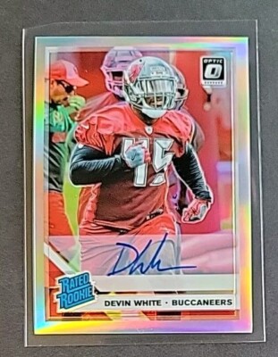 Devin White 2019 Donruss Optic Rated Rookie Holo Prizm #9/99 RC Auto #192