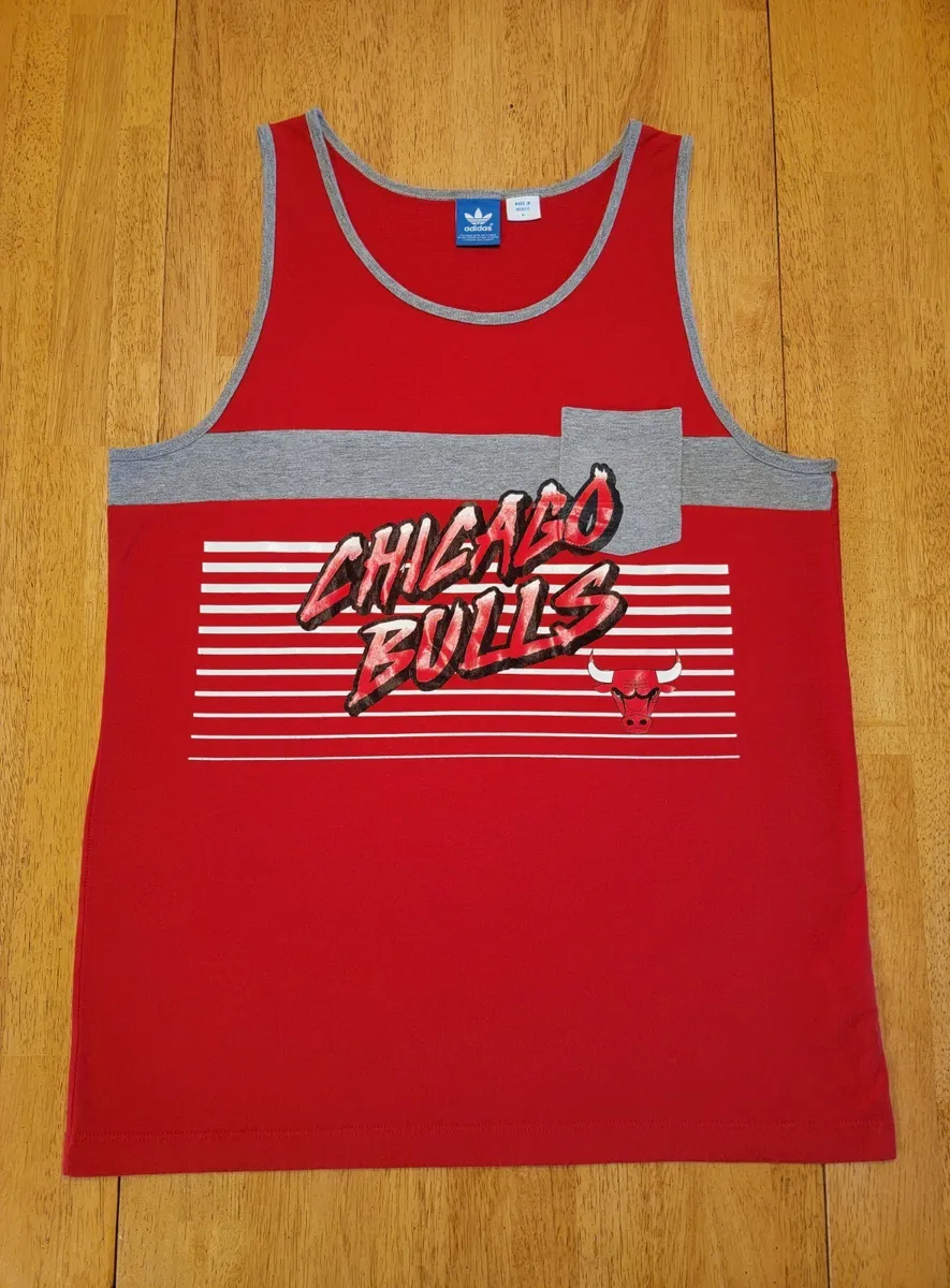 Chicago Bulls Adidas Tank Top Adult Large 2013 Red Retro Graphics Muscle Shirt eBay