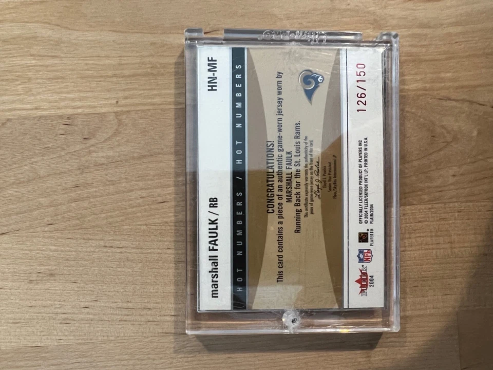 Marshall Faulk Jersey Card - Image 4 of 4