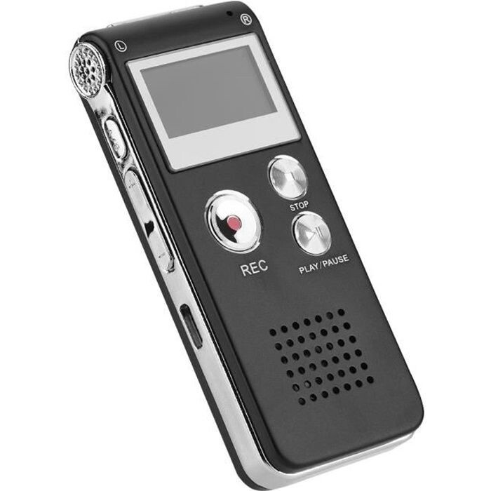 Enregistreur vocal numérique portable 8 Go pour cours amphi et réunions