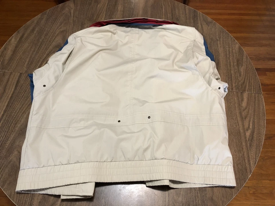 Vintage Perry Ellis Button Zip Up Large Water Resistant Windbreaker Jacket - Image 2 of 4