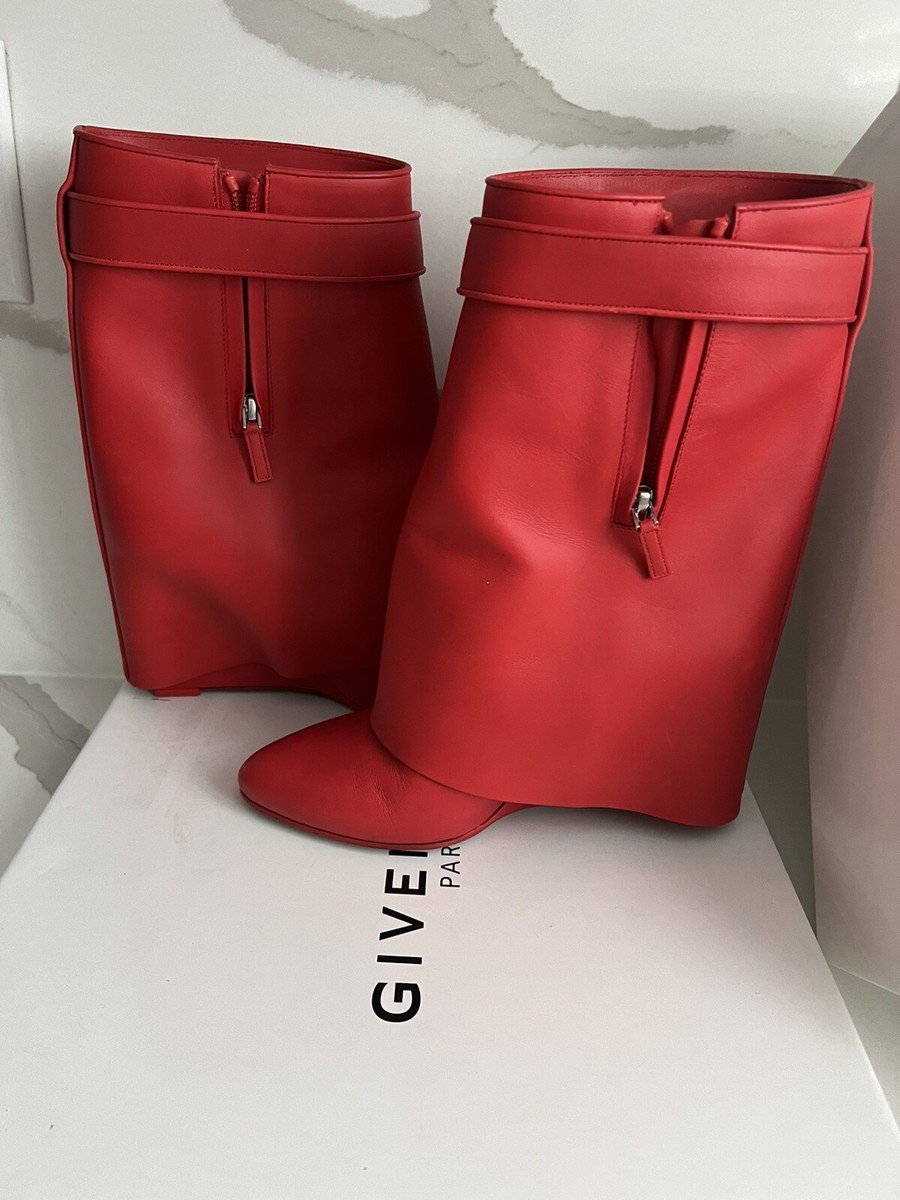 Givenchy Red Shark Ankle Boot Size