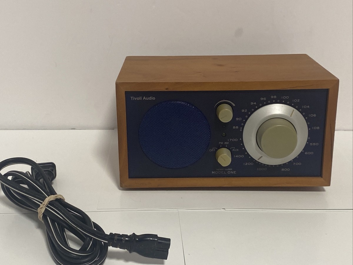 Tivoli Audio Henry Kloss Model One AM / FM Radio Walnut Case Navy