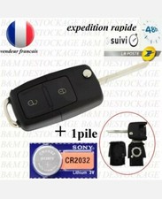 Coque Clé compatible Volkswagen 2 boutons Polo Golf Beetle Jetta Passat Bora Vw