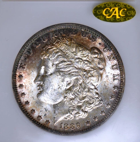 1889 O Morgan Silver Dollar ~ Vintage Fatty NGC ~ Glowing MS-60 CAC GOLD STICKER