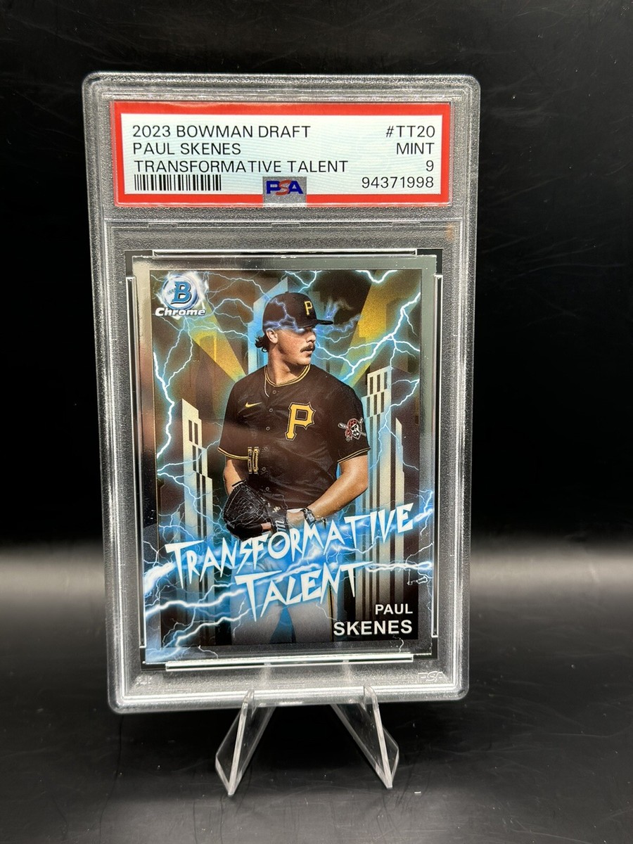 PSA 10 PAUL SKENES AUTO 1st 2023 Bowman Cromato Draft PIRATI - Foto 9