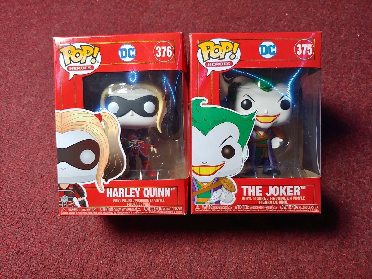 New Funko POP DC The Joker #375 & Harley Quinn #376 Imperial Armor 