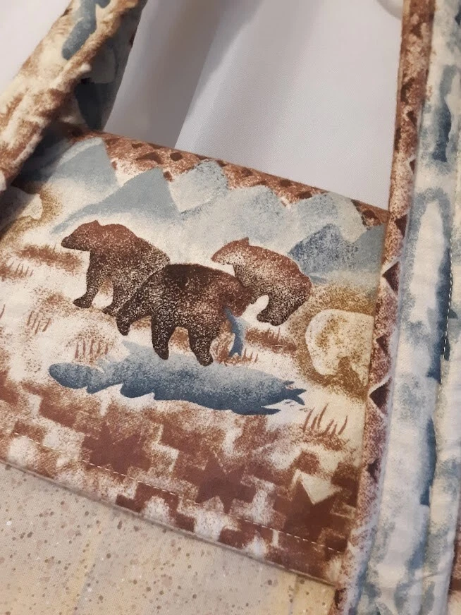 Nova Bolsa de Ombro Mensageiro Laptop Lado Macio Urso Ocidental Floresta Animal Tote - Imagem 4 de 4