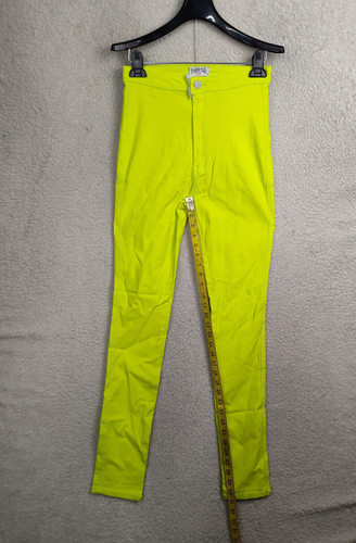 Swank A Posh Girls Jeans XL Lime Green Cotton High Rise Stretch Skinny Trousers - Picture 10 of 20