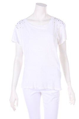 CURRENT/ELLIOTT Shirt Jewelry Stones 0 = D 32 white NEW