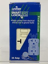 Leviton 8598-A Almond Smart Lock GFCI Duplex Receptacle 15 Ampere 125 Volt 60 Hz