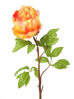 (01315) ARTIFICIAL FLOR INDIVIDUAL PEONIA PAEONIA NARANJA - Imagen 1 de 2