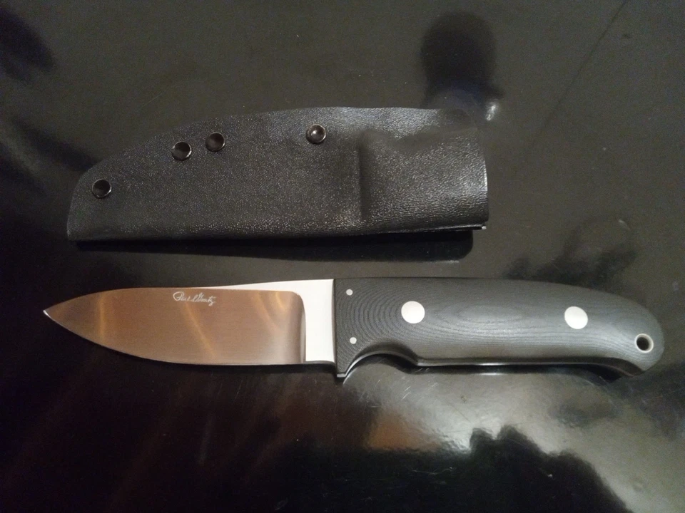 GOERTZ, Paul S. Custom HandMade 8.75'' EDC Knife w/4'' satin ATS-34 Blade. Rare! - Image 2 of 4